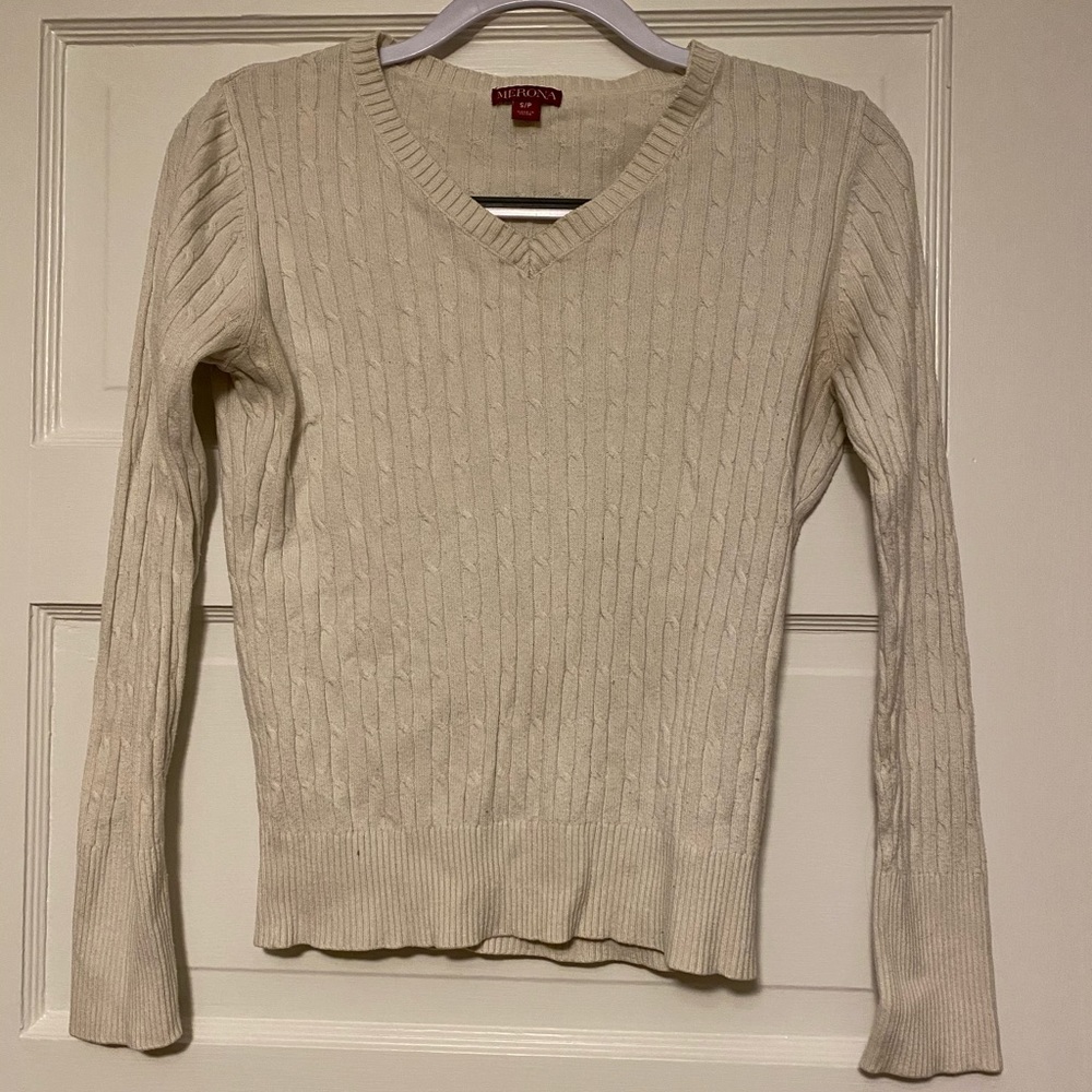 Merona Cream v neck sweater